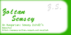 zoltan semsey business card